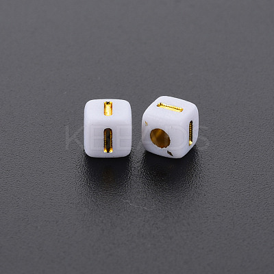 Opaque White Acrylic Beads MACR-Q242-010I-1