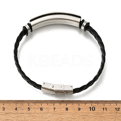 Imitation Leather Cord Braided Bracelets BJEW-B126-01P-1