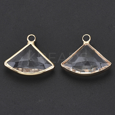 Transparent Glass Pendants GLAA-N038-12A-1