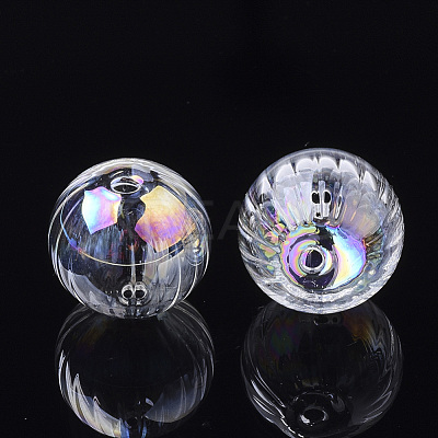 Handmade Blown Glass Globe Beads BLOW-T001-02A-AB-1