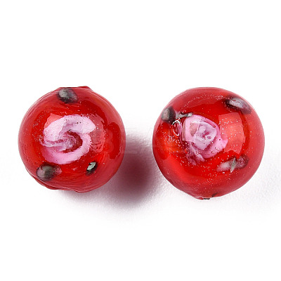Handmade Lampwork Beads Strands LAMP-N021-45D-1