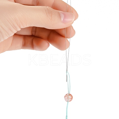 Iron Collapsible Big Eye Beading Needles TOOL-R095-03-1
