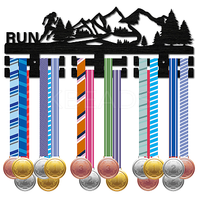 Fashion Wood Medal Hanger Holder ODIS-WH0041-014-1