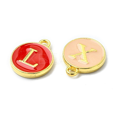 (Defective Closeout Sale)Platinum & Golden Plated Alloy Enamel Charms ENAM-XCP0001-42PG-1