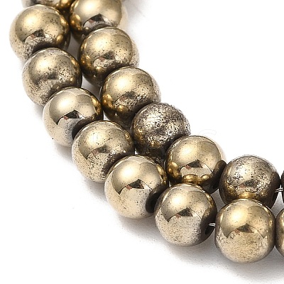 Electroplate Synthetic Magnetic Hematite Beads Strands G-E602-01E-1