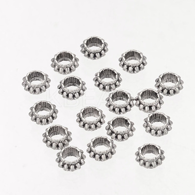 Rondelle Tibetan Style Alloy Spacer Beads X-AB30-NF-1