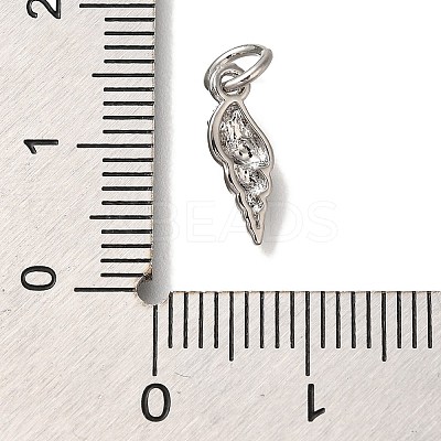 Rack Plating Brass Micro Pave Cubic Zirconia Charms KK-I720-56P-1