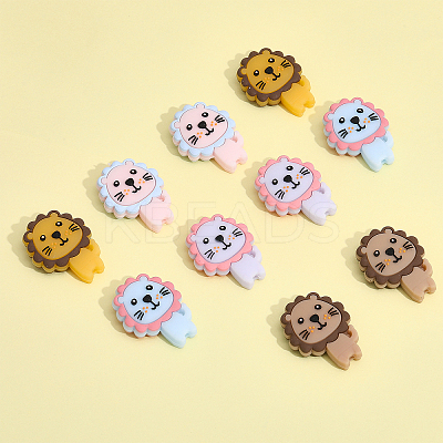 10pcs 5 colors Food Grade Eco-Friendly Silicone Beads SIL-CA0002-19-1