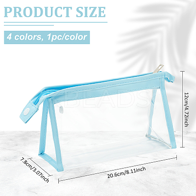 4Pcs 4 Colors Plastic Makeup Storage Bag ABAG-AN0001-02-1
