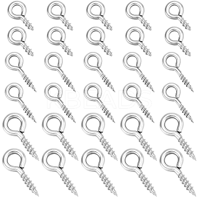 600Pcs 3 Styles 304 Stainless Steel Screw Eye Pin Peg Bails STAS-BBC0005-13-1
