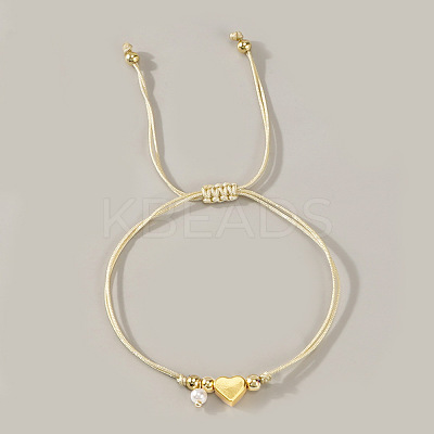 Imitation Pearl Charm Bracelets SI5748-12-1
