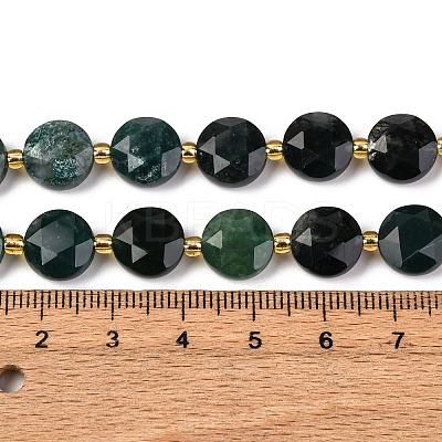 Natural Moss Agate Beads Strands G-C116-A92-01-1