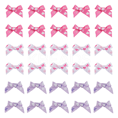 60Pcs 3 Colors Bowknot Polyester Ribbon DIY-GF0006-70-1