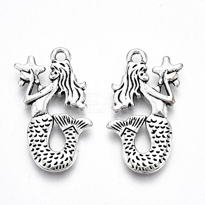 Tibetan Style Alloy Pendants X-TIBE-S323-084AS-RS-1
