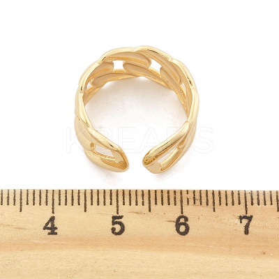 Brass Cuff Rings for Women RJEW-B119-13G-1