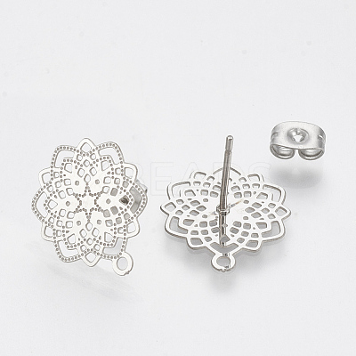 Non-Tarnish 304 Stainless Steel Stud Earring Findings X-STAS-S079-30B-1