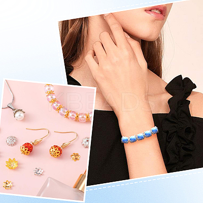 600Pcs 6 Styles Iron Bead Caps IFIN-SP0001-43-1