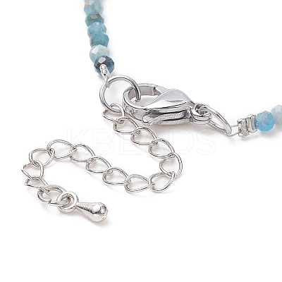 Natural Apatite Round Beaded Bracelets BJEW-JB09390-01-1