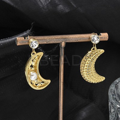 Ion Plating(IP) 304 Stainless Steel Stud Earrings EJEW-A119-20G-1