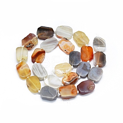 Natural Botswana Agate Beads Strands G-F725-14-1