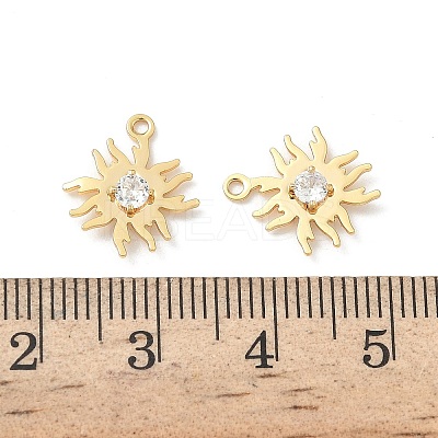 Brass Micro Pave Cubic Zirconia Pendants KK-Z136-43A-G-1
