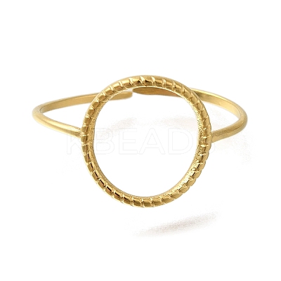 Ion Plating(IP) 304 Stainless Steel Cuff Rings for Women RJEW-U017-35G-1