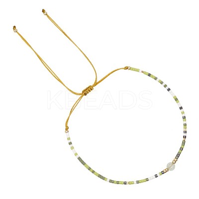 Adjustable Glass Seed Bead Braided Bead Bracelets for Women VT9382-38-1