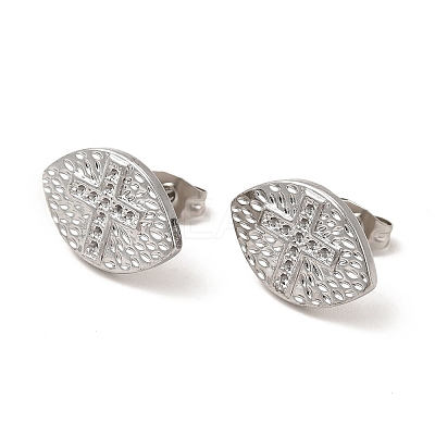 Non-Tarnish 304 Stainless Steel Stud Earrings Findings EJEW-I281-22P-1
