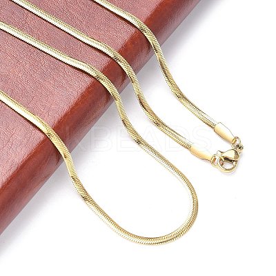 Ion Plating(IP) 304 Stainless Steel Snake Chains Necklaces LS-NJEW-O058-25G-1