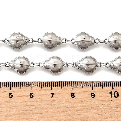 304 Stainless Steel Ladybug Link Chain Necklaces for Women Men NJEW-K249-21A-P-1
