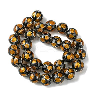 Handmade Silver Sand Lampwork Beads Strands LAMP-A003-01G-1