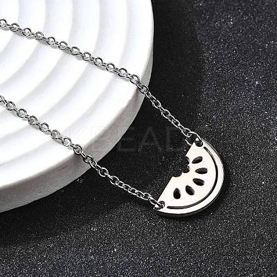 Funny 201 Stainless Steel  Watermelon Link Bracelets BJEW-B128-01P-1