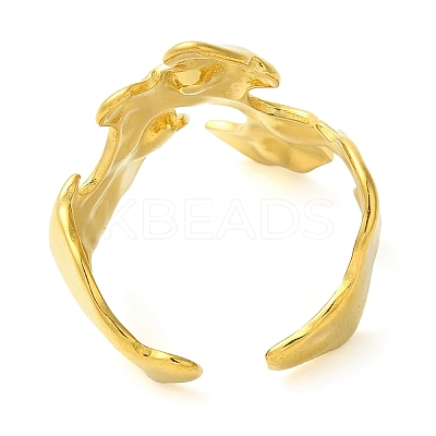 304 Stainless Steel Open Cuff Rings for Women RJEW-Z043-02H-1