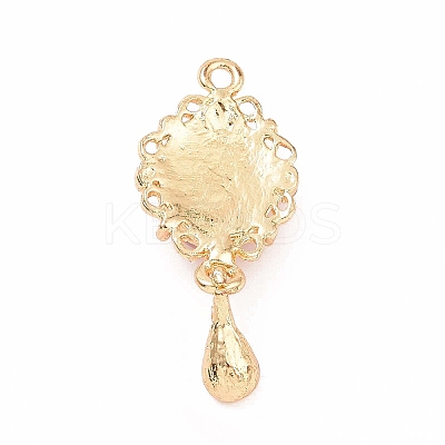 Alloy Cameo Oval Resin Pendants ENAM-M055-38G-01-1