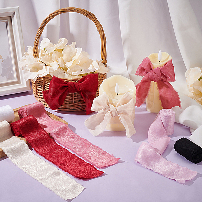 6 Rolls 6 Colors Polyester Ribbons OCOR-BC0006-36B-1