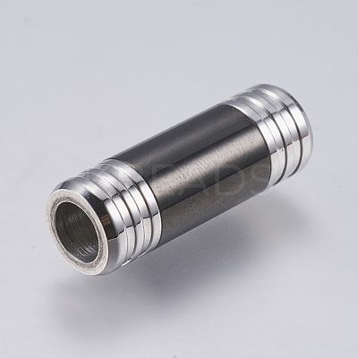 304 Stainless Steel Magnetic Clasps with Glue-in Ends STAS-F139-074B-1