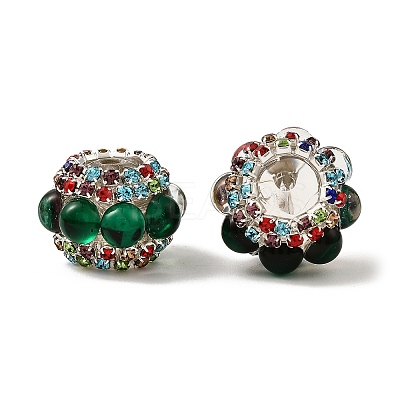 Sparkling Acrylic Rhinestone Round Beads OACR-NH0002-01A-06-1