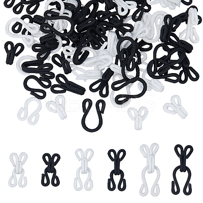 72Pcs 6 Styles Polyester Garment Hook and Eye FIND-DC0005-57-1