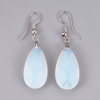 Opalite Dangle Earrings EJEW-P150-A02-1