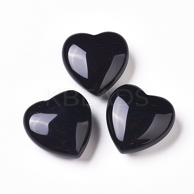 Natural Obsidian Heart Love Stone G-L533-05-1