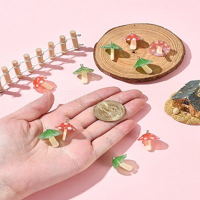 10Pcs 2 Colors Plastic Pendants KY-FS0001-34A-1