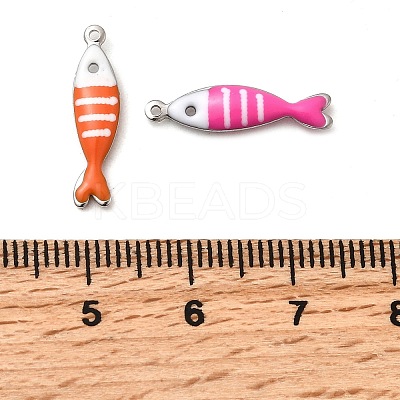 304 Stainless Steel Enamel Charms LS-STAS-Q363-14J-P-1