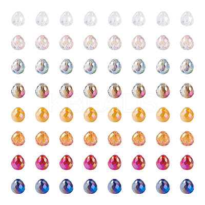 400Pcs 8 Style Electroplate Glass Beads Strands EGLA-BY0001-02-1