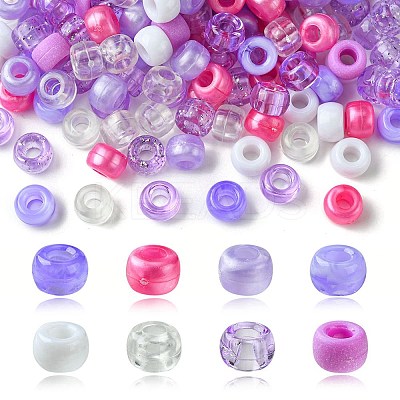 8 Styles Plastic Pearlized Beads KY-FS0001-21A-1