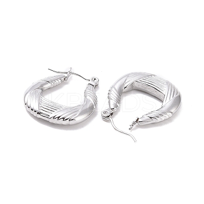 Non-Tarnish 304 Stainless Steel Hoop Earrings for Women LS-EJEW-F287-10P-1