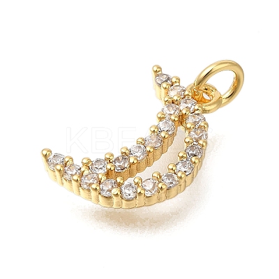 Rack Plating Brass Micro Pave Cubic Zirconia Pendants ZIRC-F142-13A-G-1