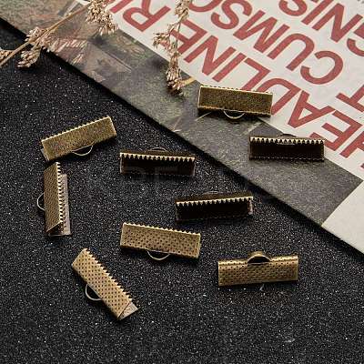 Iron Ribbon Crimp Ends IFIN-S008-AB-NF-1