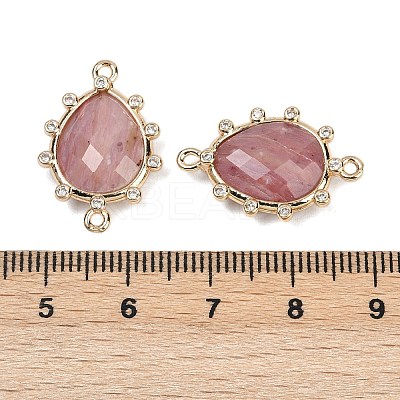 Natural Rhodonite Faceted Connector Charms G-K347-07G-05-1