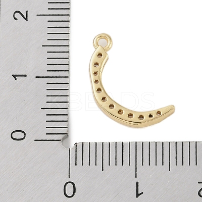 Rack Plating Brass Micro Pave Clear Cubic Zirconia Pendants KK-A224-03N-G-1