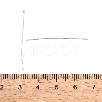 Tarnish Resistant Stainless Steel Flat Head Pin Jewelry Findings X-STAS-E023-0.6x35mm-1